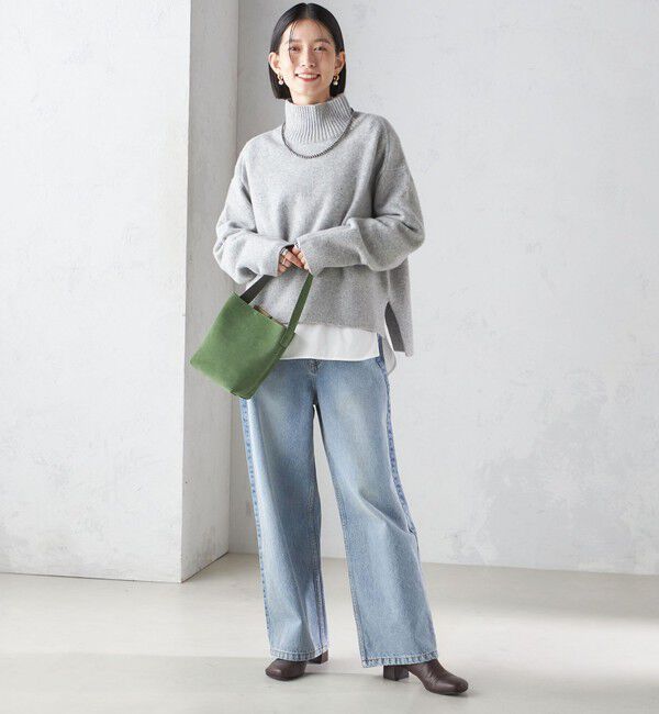 SHIPS for women「〈手洗い可能〉7G ウール カシミヤ ハイネック プルオーバー」|ニット・セーター|