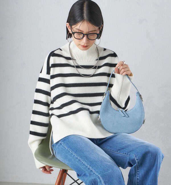 SHIPS for women「〈手洗い可能〉7G ウール カシミヤ ハイネック プルオーバー」|ニット・セーター|