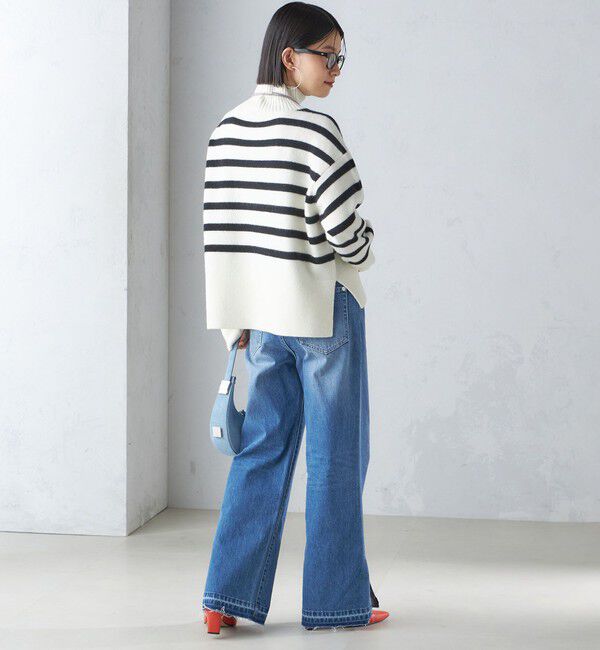 SHIPS for women「〈手洗い可能〉7G ウール カシミヤ ハイネック プルオーバー」|ニット・セーター|