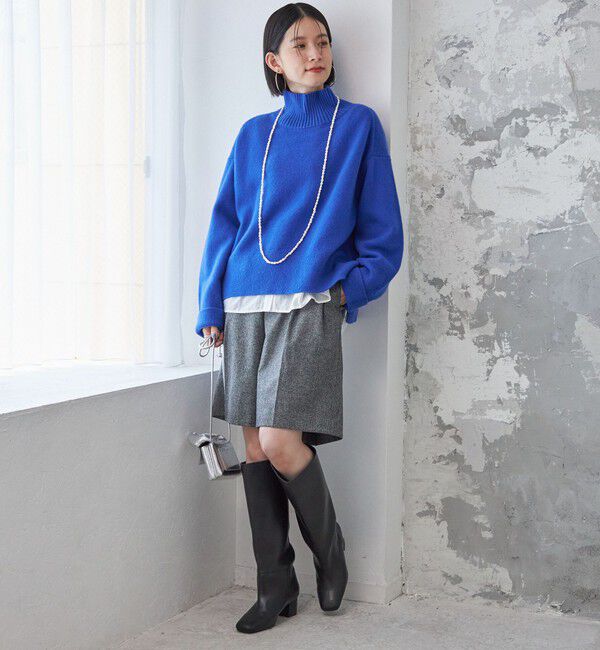 SHIPS for women「〈手洗い可能〉7G ウール カシミヤ ハイネック プルオーバー」|ニット・セーター|