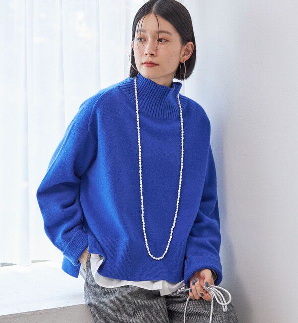 SHIPS for women「〈手洗い可能〉7G ウール カシミヤ ハイネック プルオーバー」|ニット・セーター|