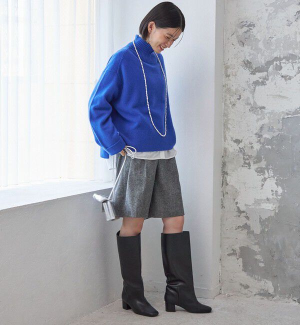 SHIPS for women「〈手洗い可能〉7G ウール カシミヤ ハイネック プルオーバー」|ニット・セーター|