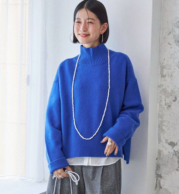 SHIPS for women「〈手洗い可能〉7G ウール カシミヤ ハイネック プルオーバー」|ニット・セーター|