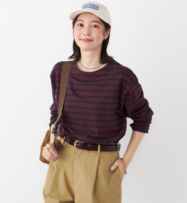 SHIPS Colors 「SHIPS Colors:コットン レイヤード TEE 3（ロンT）◇」|Tシャツ・カットソー|ブラウン