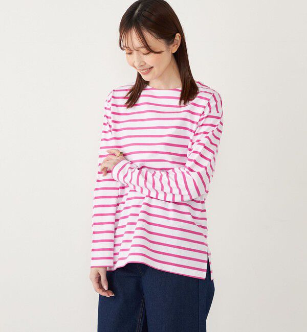 SHIPS Colors 「SHIPS Colors:コットン レイヤード TEE 3（ロンT）◇」|Tシャツ・カットソー|ピンク