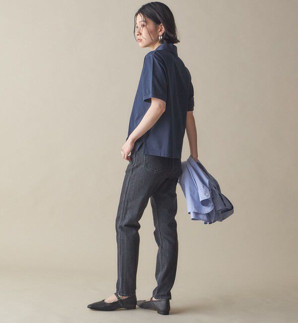 SHIPS for women「SHIPS NINE CASE:ナロー デニム（ブラック）」|デニム|