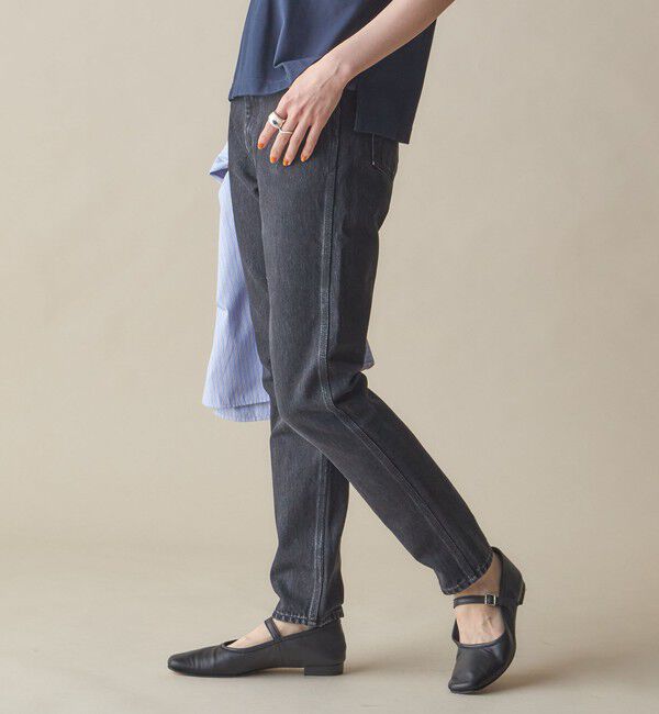 SHIPS for women「SHIPS NINE CASE:ナロー デニム（ブラック）」|デニム|