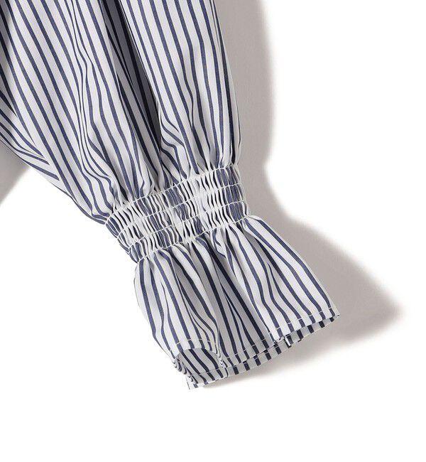 SHIPS for women「【WEB限定】〈手洗い可能〉 シャーリング Vネック 長袖 ブラウス」|シャツ・ブラウス|