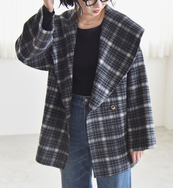 quaranciel「《一部追加予約》quaranciel: リバー ケープ ショート コート 25AW」|その他|