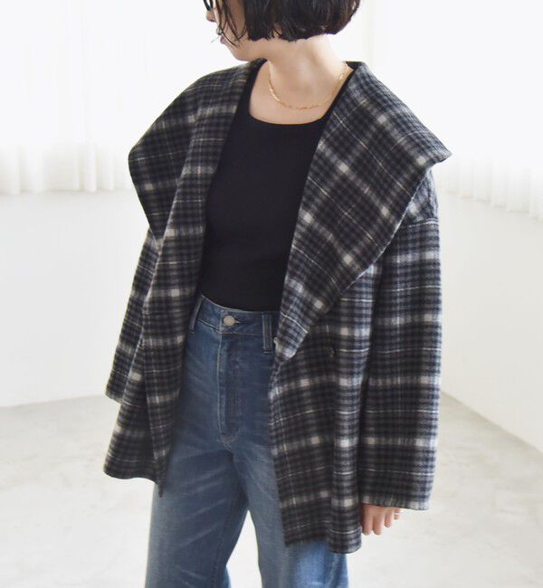 quaranciel「《一部追加予約》quaranciel: リバー ケープ ショート コート 25AW」|その他|