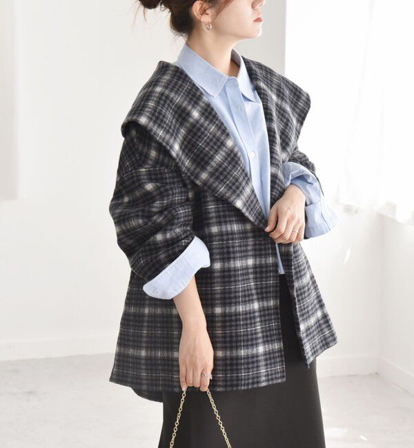 quaranciel「《一部追加予約》quaranciel: リバー ケープ ショート コート 25AW」|その他|