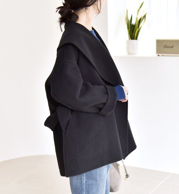 quaranciel「《一部追加予約》quaranciel: リバー ケープ ショート コート 25AW」|その他|