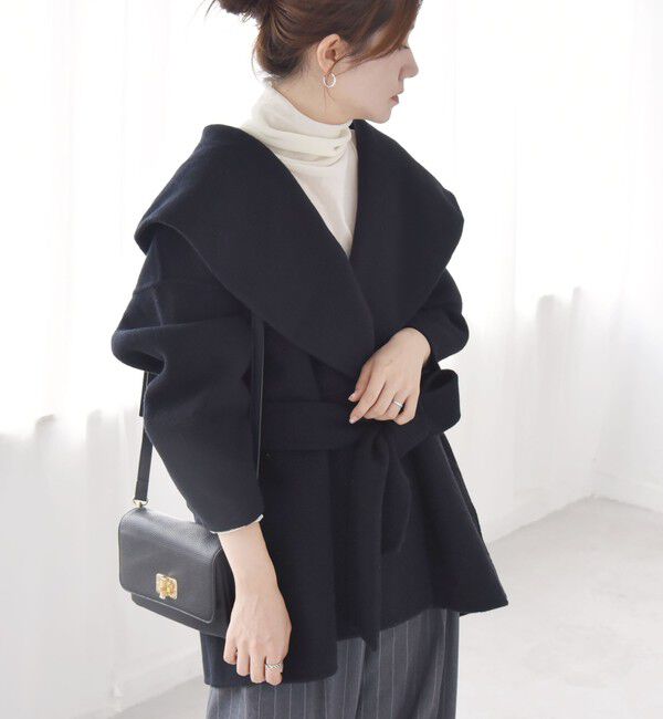 quaranciel「《一部追加予約》quaranciel: リバー ケープ ショート コート 25AW」|その他|