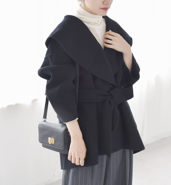 quaranciel「《一部追加予約》quaranciel: リバー ケープ ショート コート 25AW」|その他|