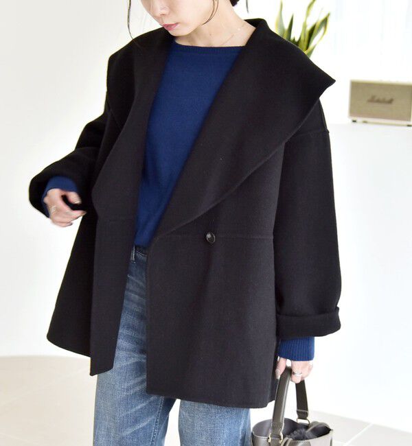 quaranciel「《一部追加予約》quaranciel: リバー ケープ ショート コート 25AW」|その他|