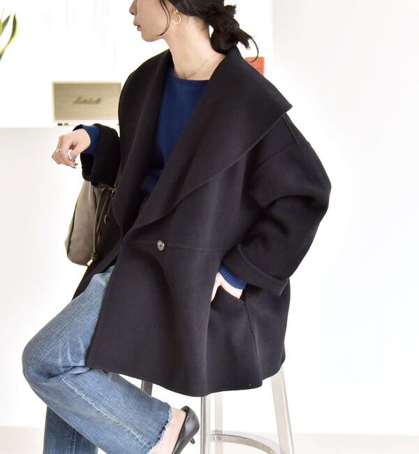 quaranciel「《一部追加予約》quaranciel: リバー ケープ ショート コート 25AW」|その他|