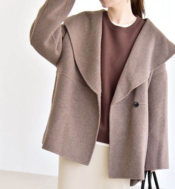 quaranciel「《一部追加予約》quaranciel: リバー ケープ ショート コート 25AW」|その他|