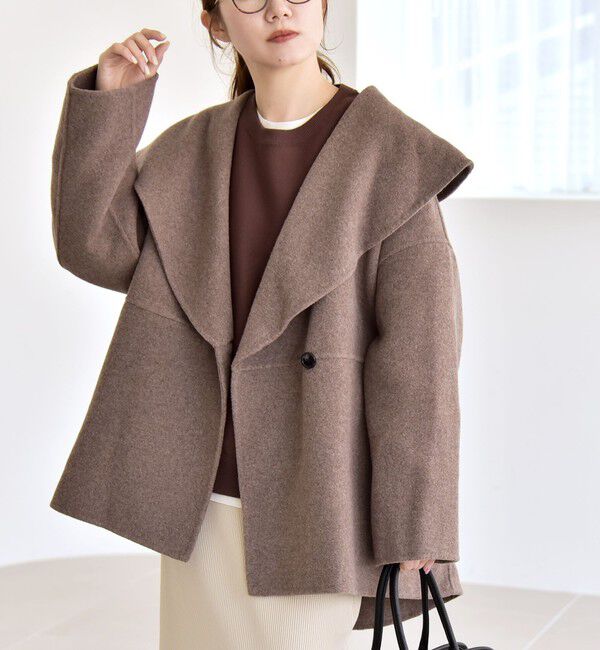 quaranciel「《一部追加予約》quaranciel: リバー ケープ ショート コート 25AW」|その他|