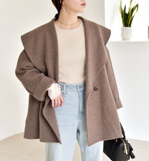 quaranciel「《一部追加予約》quaranciel: リバー ケープ ショート コート 25AW」|その他|