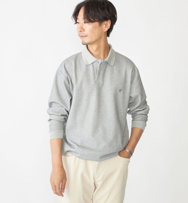 SHIPS「【WEB限定】SHIPS:〈抗菌・防臭〉ワンポイント ロゴ バーズアイ ロングスリーブ ポロシャツ」|ポロシャツ|