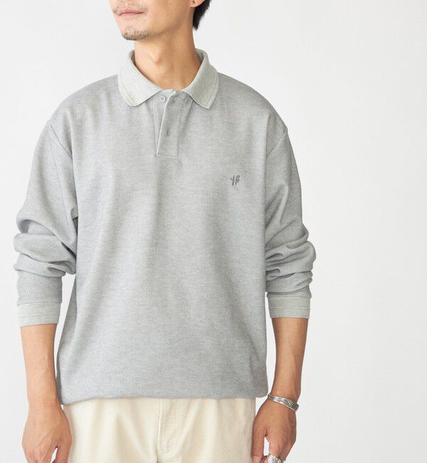 SHIPS「【WEB限定】SHIPS:〈抗菌・防臭〉ワンポイント ロゴ バーズアイ ロングスリーブ ポロシャツ」|ポロシャツ|