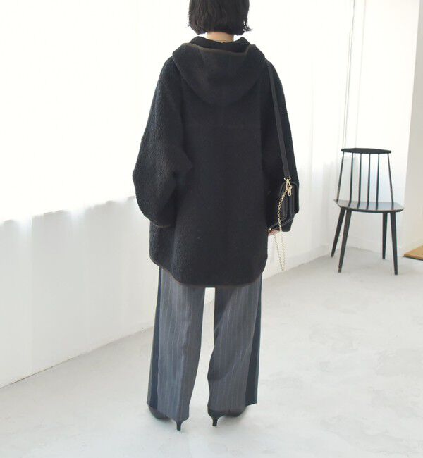 quaranciel「quaranciel: ループヤーン ダブルジップ フーデッド ケープ コート」|その他|