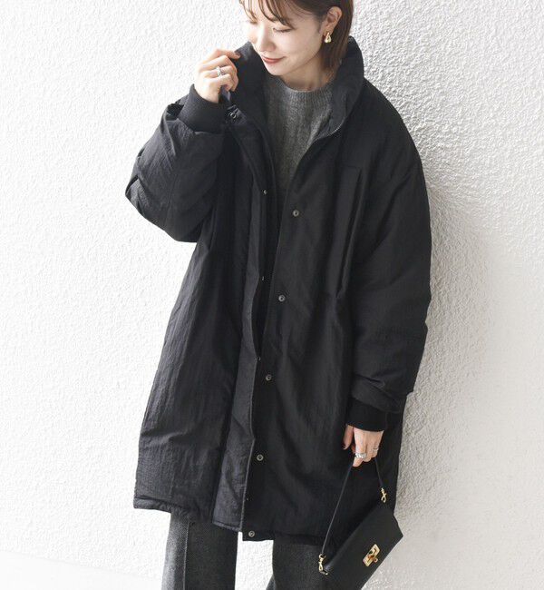 SHIPS any「SHIPS any: ナイロン スタンドカラー モンスター ミディ ダウン」|ダウン|