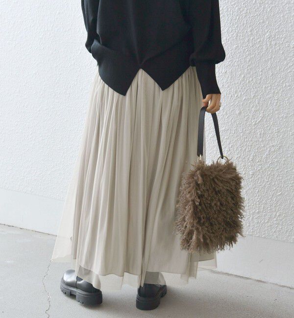 SHIPS for women「〈手洗い可能〉リバーシブル チュール カッセン スカート」|スカート|