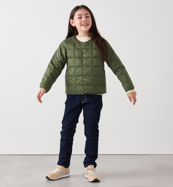 SHIPS any「TAION: クルーネック ボタン ダウン カーディガン<KIDS>」|ダウン|