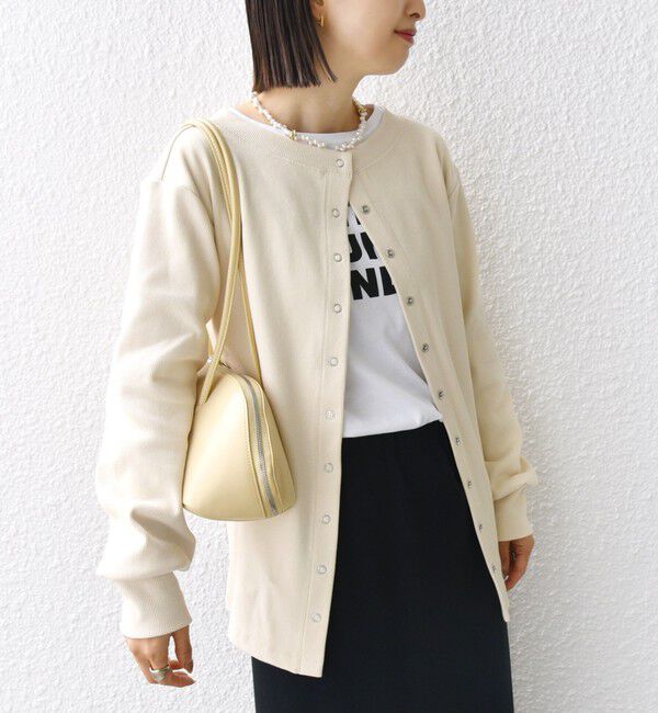 SHIPS for women「【WEB限定】〈手洗い可能〉ベア テレコ ミドル カーディガン」|カーディガン|