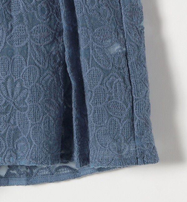 SHIPS any「SHIPS any:〈手洗い可能〉フラワーレース エンブロイダリー フレア シアー ブラウス」|シャツ・ブラウス|