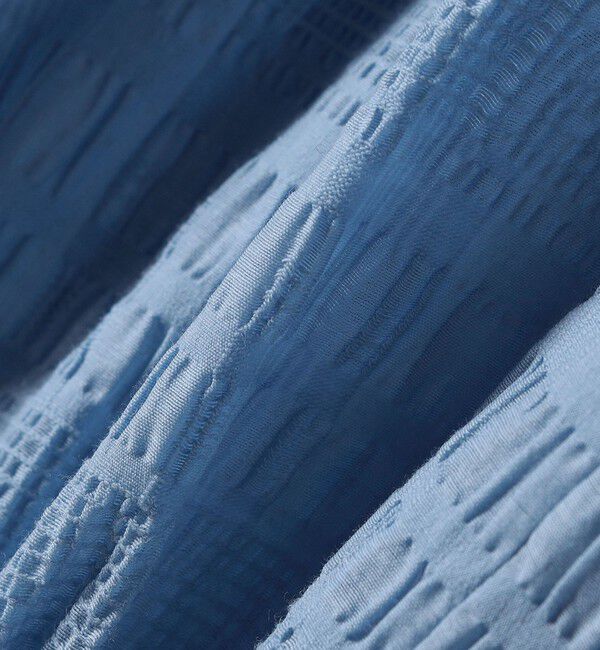 quaranciel「quaranciel:〈洗濯機可能〉シャーリング ボーダー スキッパー ブラウス」|シャツ・ブラウス|