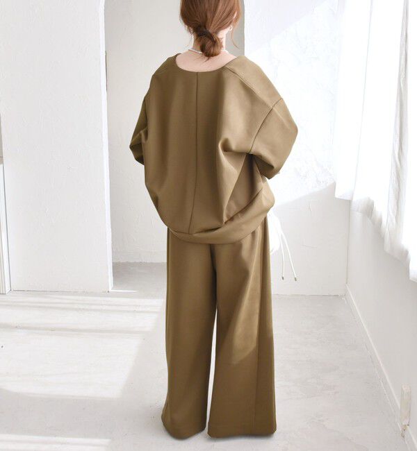 quaranciel「quaranciel:〈洗濯機可能〉ダンボール コクーン Vネック プルオーバー」|Tシャツ・カットソー|