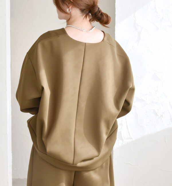 quaranciel「quaranciel:〈洗濯機可能〉ダンボール コクーン Vネック プルオーバー」|Tシャツ・カットソー|