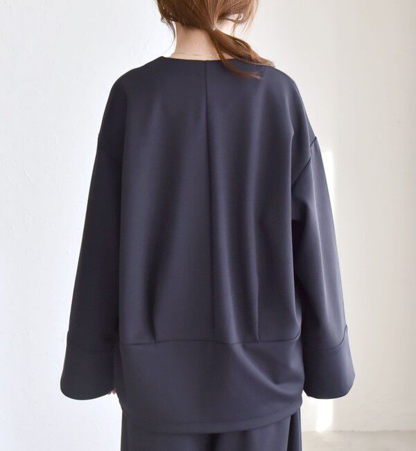 quaranciel「quaranciel:〈洗濯機可能〉ダンボール コクーン Vネック プルオーバー」|Tシャツ・カットソー|