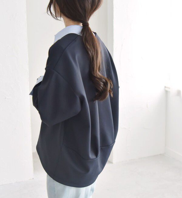 quaranciel「quaranciel:〈洗濯機可能〉ダンボール コクーン Vネック プルオーバー」|Tシャツ・カットソー|