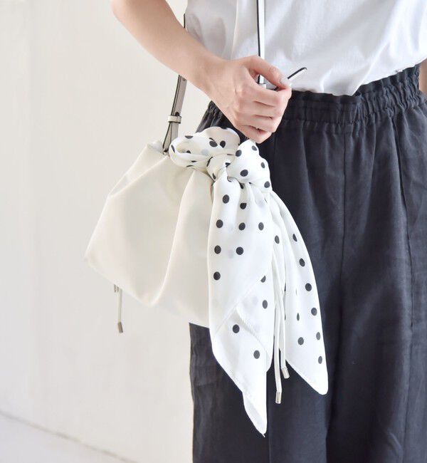 quaranciel「quaranciel: ドット スカーフ 25SS」|バンダナ・スカーフ|ホワイト
