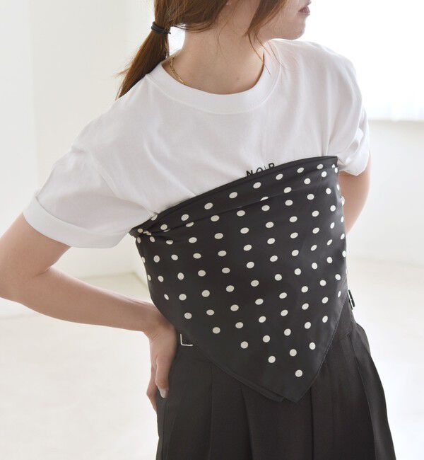 quaranciel「quaranciel: ドット スカーフ 25SS」|バンダナ・スカーフ|ブラック