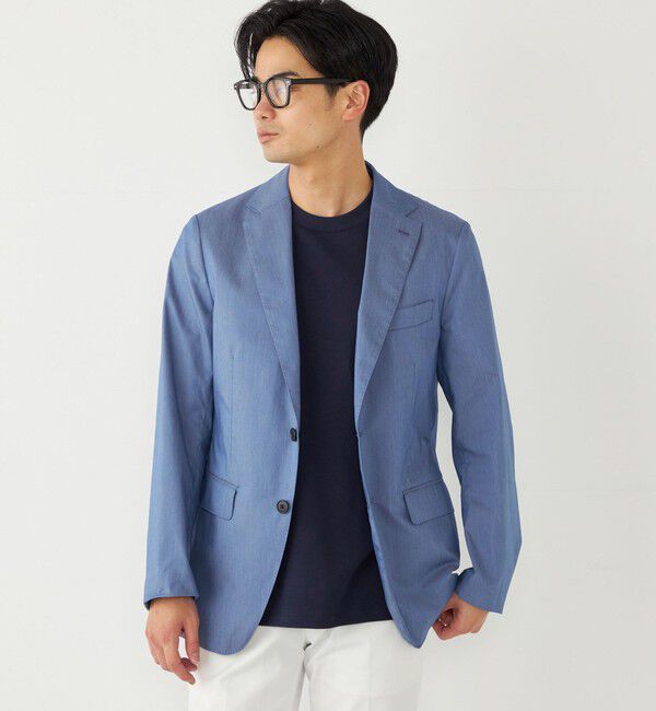 SHIPS Colors 「SHIPS Colors:〈洗濯機可能〉デニム ライク ジャケット(セットアップ対応可能)」|テーラードジャケット|