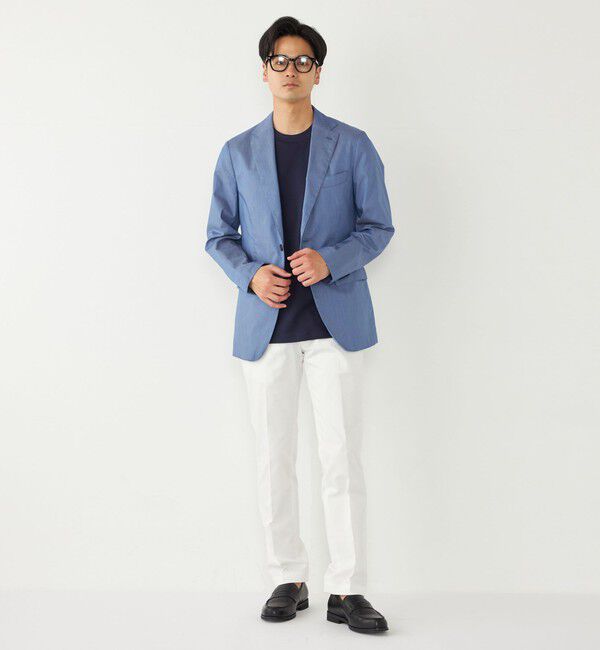 SHIPS Colors 「SHIPS Colors:〈洗濯機可能〉デニム ライク ジャケット(セットアップ対応可能)」|テーラードジャケット|