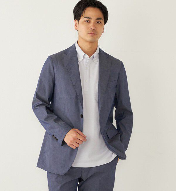 SHIPS Colors 「SHIPS Colors:〈洗濯機可能〉デニム ライク ジャケット(セットアップ対応可能)」|テーラードジャケット|