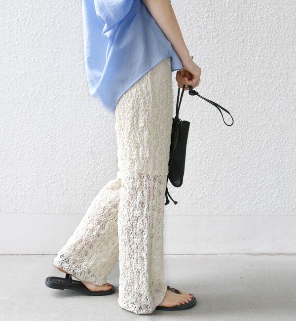 SHIPS for women「〈手洗い可能〉ラッセル レース イージー パンツ」|その他|