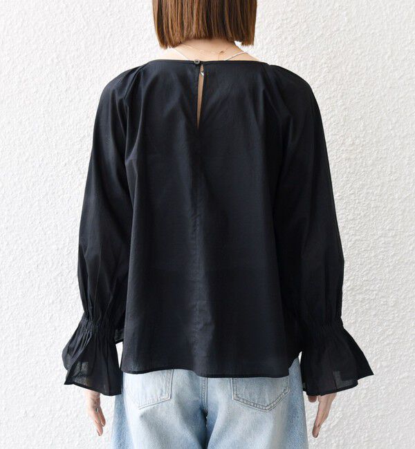 SHIPS any「SHIPS any:〈手洗い可能〉ロープ デザイン ギャザースリーブ フレア ブラウス」|シャツ・ブラウス|