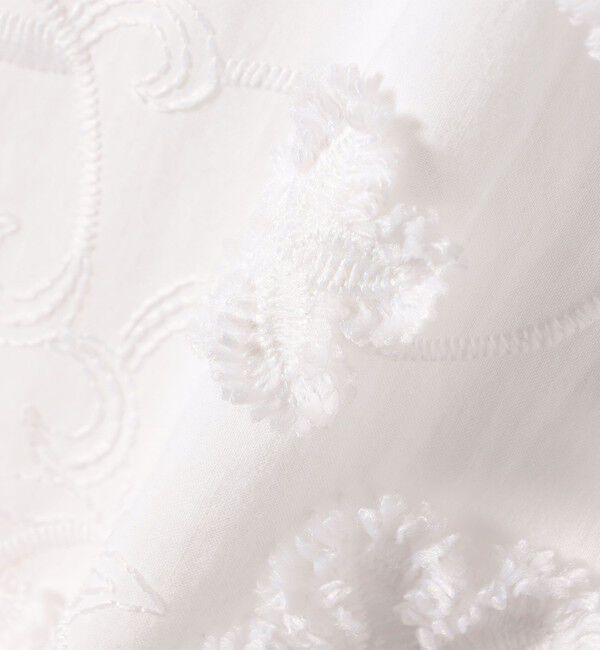 SHIPS any「SHIPS any:〈手洗い可能〉3D フラワー エンブロイダリー ギャザー サロペット」|オールインワン|