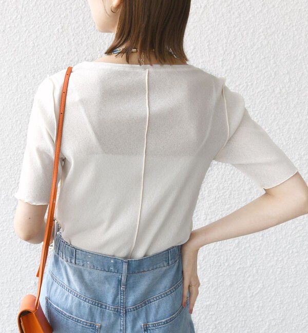 SHIPS for women「〈手洗い可能〉ドライ テレコ ショート スリーブ プルオーバー」|Tシャツ・カットソー|