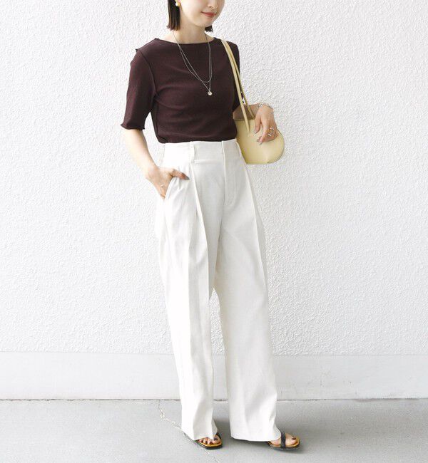 SHIPS for women「〈手洗い可能〉ドライ テレコ ショート スリーブ プルオーバー」|Tシャツ・カットソー|