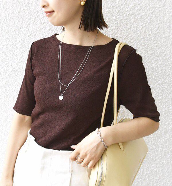 SHIPS for women「〈手洗い可能〉ドライ テレコ ショート スリーブ プルオーバー」|Tシャツ・カットソー|