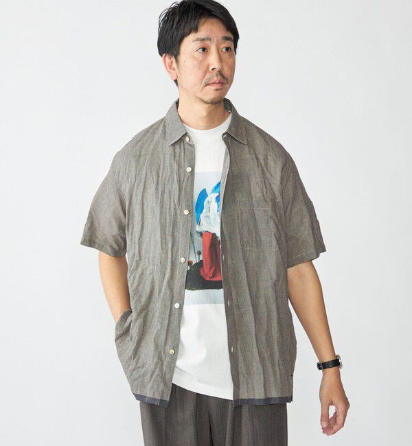 SHIPS「SHIPS: インディア レギュラーカラー ショートスリーブ シャツ」|シャツ・ブラウス|ブラウン系