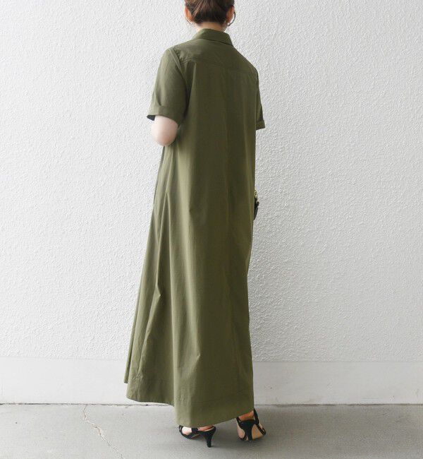 SHIPS any「SHIPS any:〈洗濯機可能〉タイプライター スキッパー フレア シャツ ワンピース」|ワンピース|