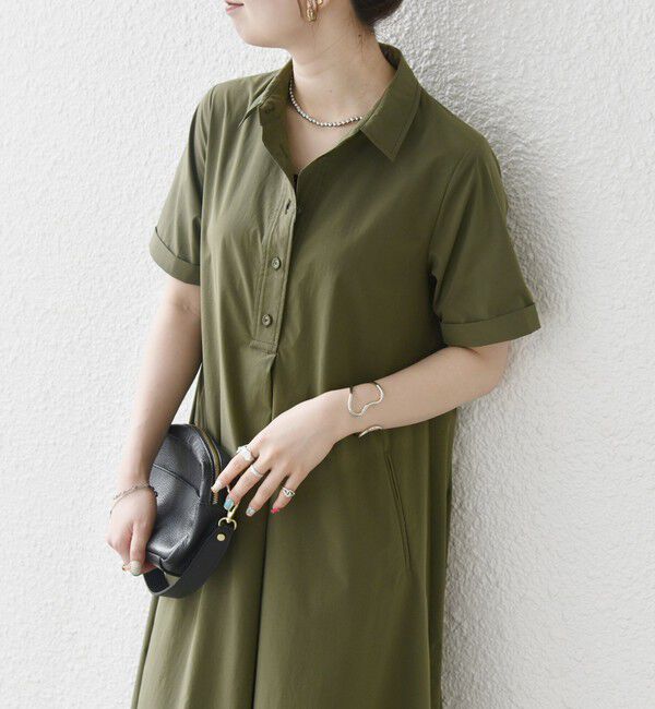 SHIPS any「SHIPS any:〈洗濯機可能〉タイプライター スキッパー フレア シャツ ワンピース」|ワンピース|